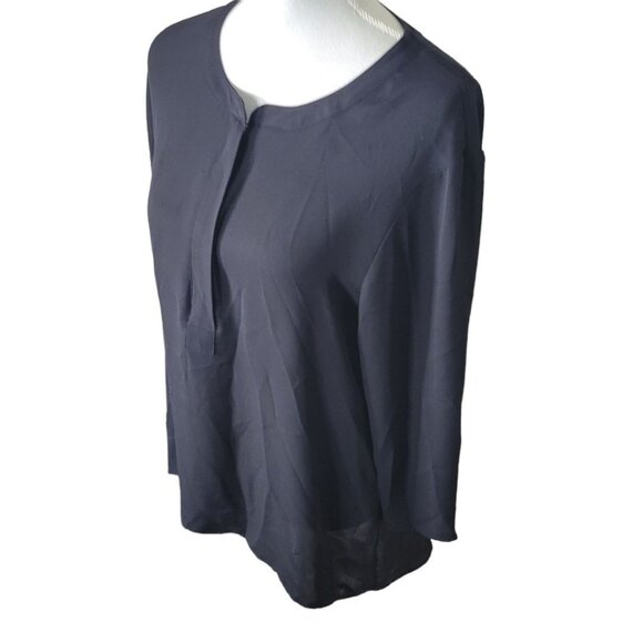 Express Blouse Black Zipper Front Womens Large Lightweight Legging Cut - Picture 8 of 8